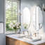 Minimalist Frameless Oval Decorative Wall Hanging Mirror Silver Vanity Mirror-2069284337