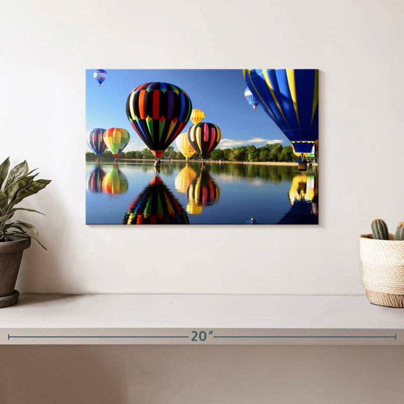 Mehar Hot Air Balloons Reflection, 8" H x 12" W