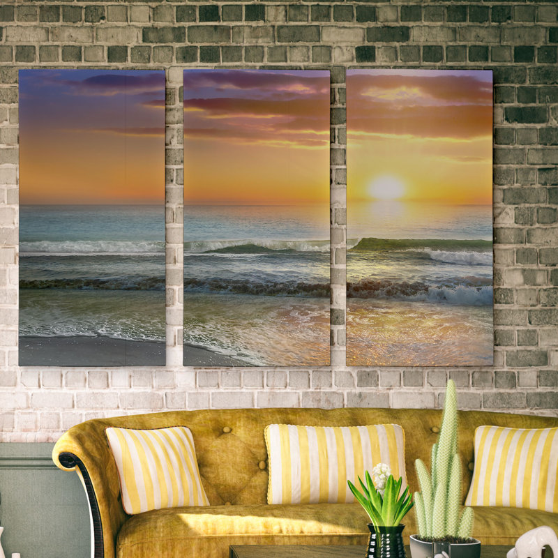 " Dawn Rays " 3 - Pieces, 32" H x 48" W x 1.5" D