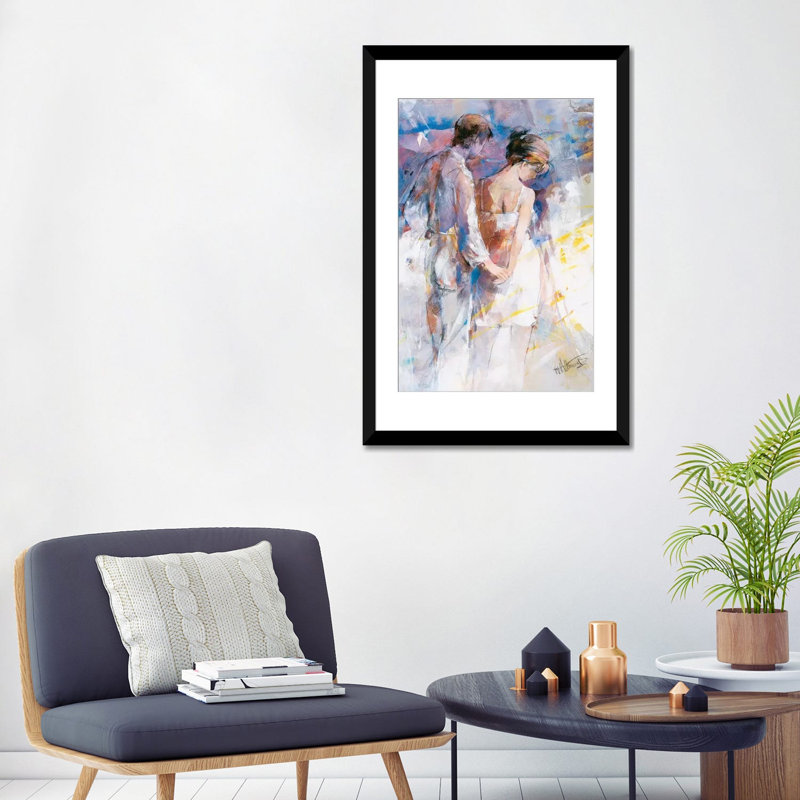 « my love i », impression sur toile, H 24 po x l 16 po x P 1 po, Papier d'art encadré noir, Blanc