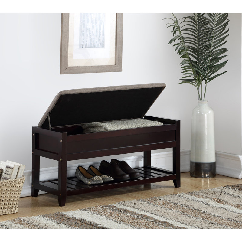 Banc avec rangement pour chaussures, espresso