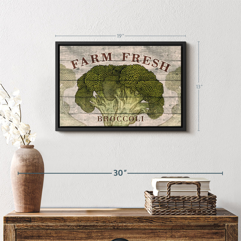 «Fresh Broccoli Wall Art», H 13 po x l 19 po