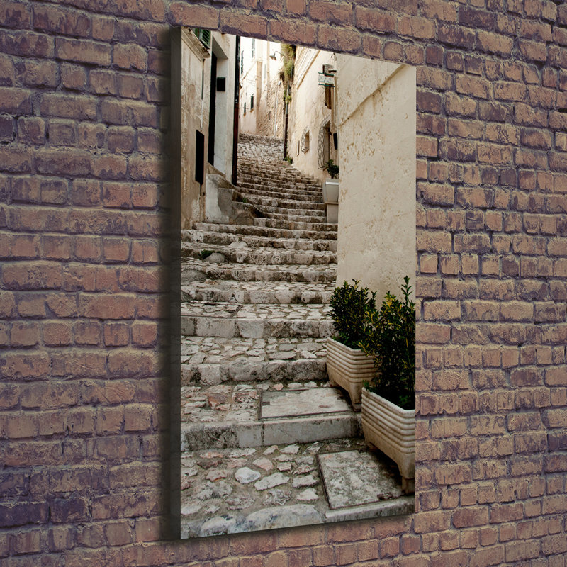 A Charming Street - Wrapped Canvas Print