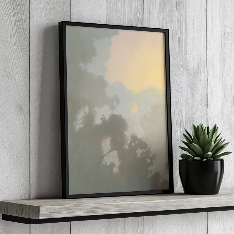 Reproduction d'art «Hearted Dawn I» par Grace Popp, H 18 po x l 12 po, Cadre ouvert sans passe-partout, Doré