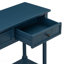 Console Daisy, 2 tiroirs, tablette inférieure pour le salon - bleu marine foncé