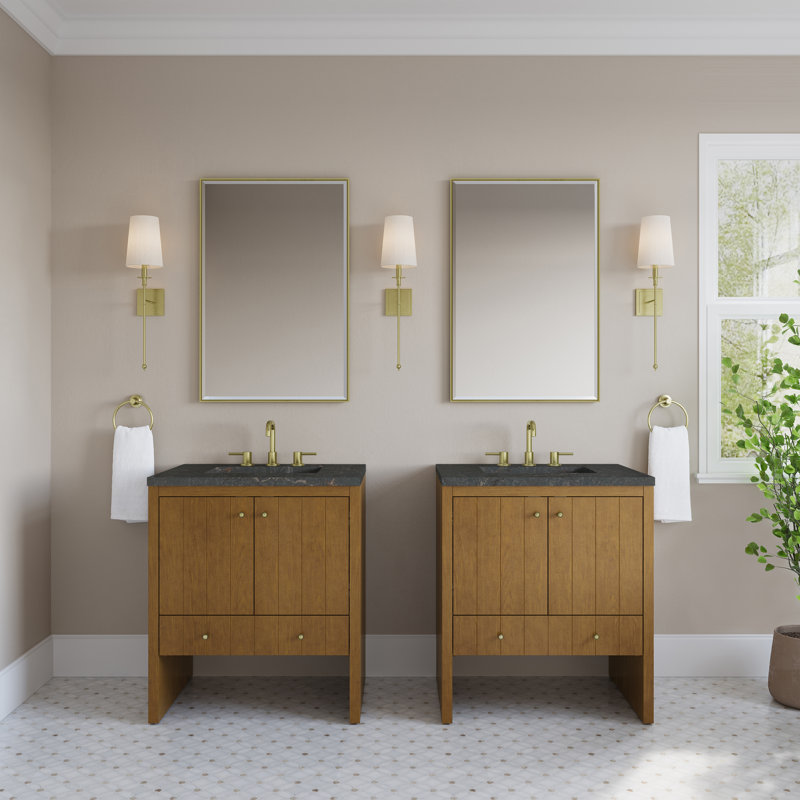 Hudson 30" W Single Vanity, Parisien Bleu Silestone, 8" Widespread