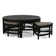 Table basse en rotin avec bancs Raffles