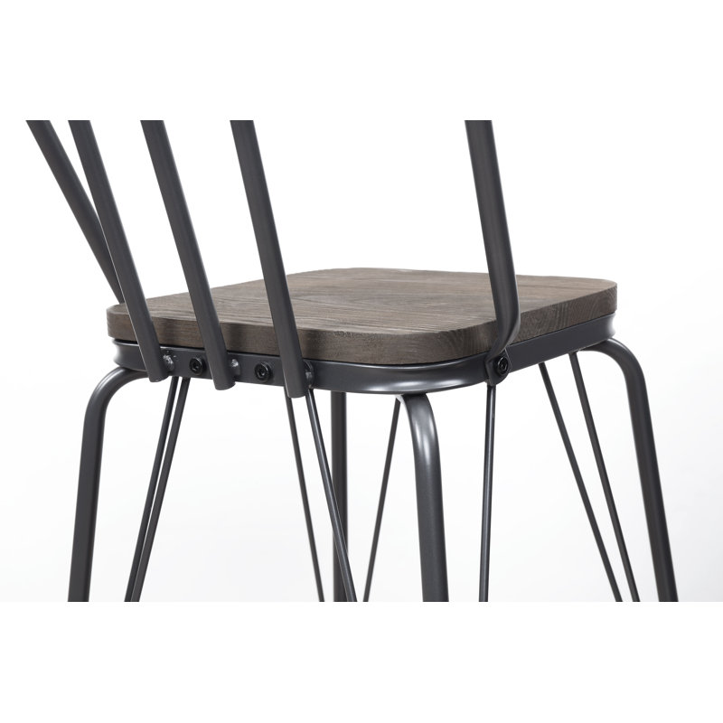 Tabouret de bar et de comptoir Hardnett, Gris, Tabouret de bar (siège d'une hauteur de 30 po)