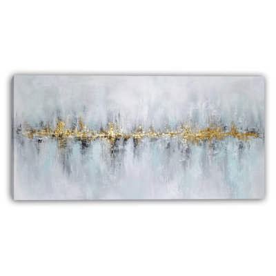 «Quiet Gilded Line», art mural sur toile tendue