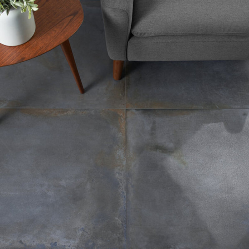 Angela Harris Flatiron 24X48 Semi-Polished Porcelain Tile, Black