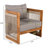 Aldo Outdoor 4-Piece Pe Rope Woven Conversation Set With Acacia Wood Frame-1884229766
