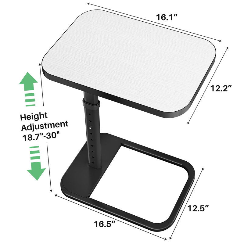 Table d'appoint rabattable, Blanc