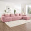 Canapé modulaire modulaire sans siège avec sièges profonds, coussins décoratifs et repose-pieds mobile, idéal pour les réunions de famille et la détente-585739835