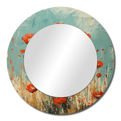 Cactus And The Desert Blooms I - Floral Cactus Mirror For Wall Art Decor - Printed On Metal