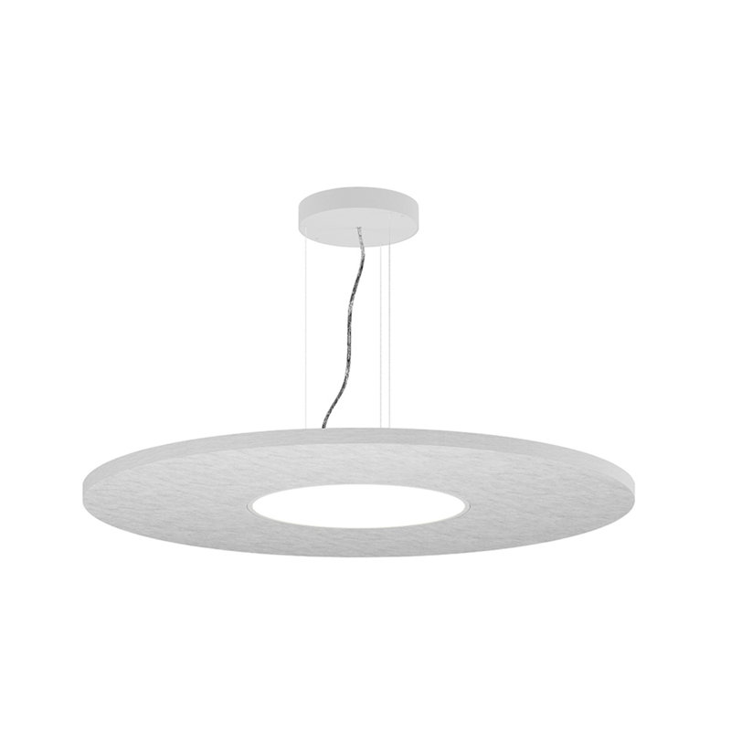 Plafonnier à surface ronde Jazz, L 16 po, Direct / indirect, Noir