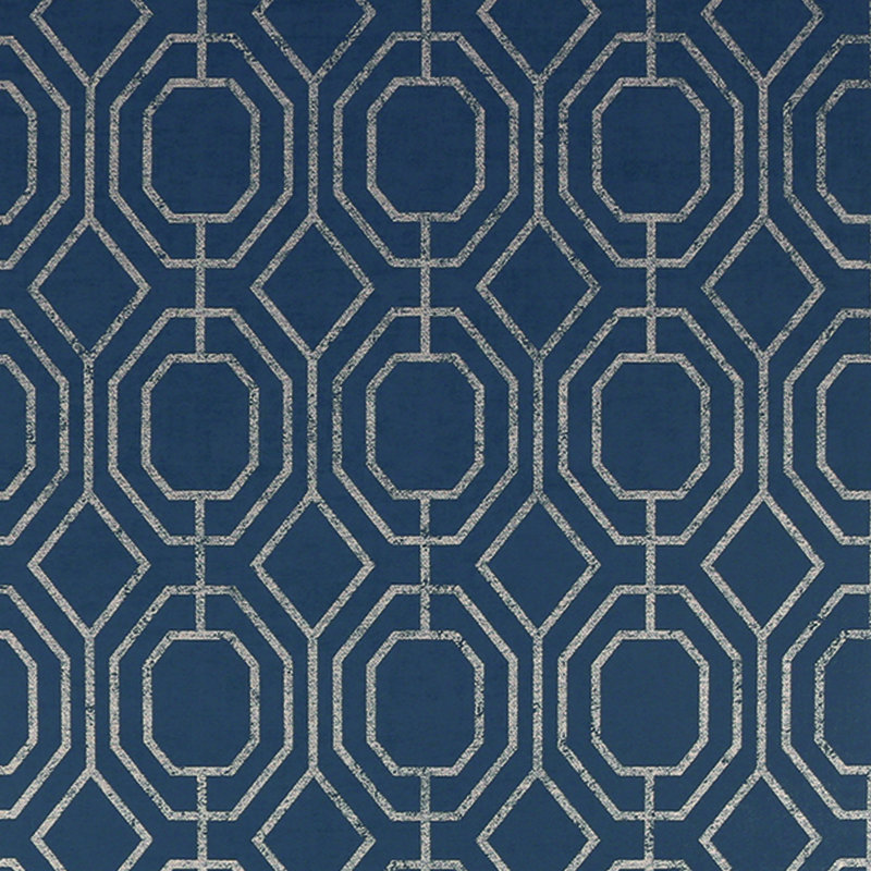Superfresco Easy Luxe Geometric Wallpaper, Navy