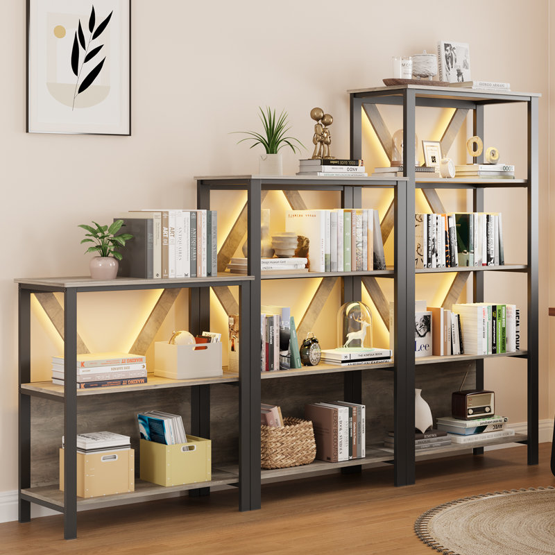 80cm W Metal Bookcase, 128 cm H x 80 cm W x 40 cm D x