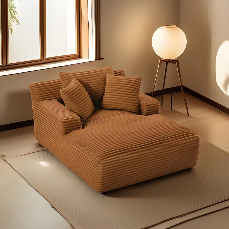 Chaise longue simple et moderne, Chocolat