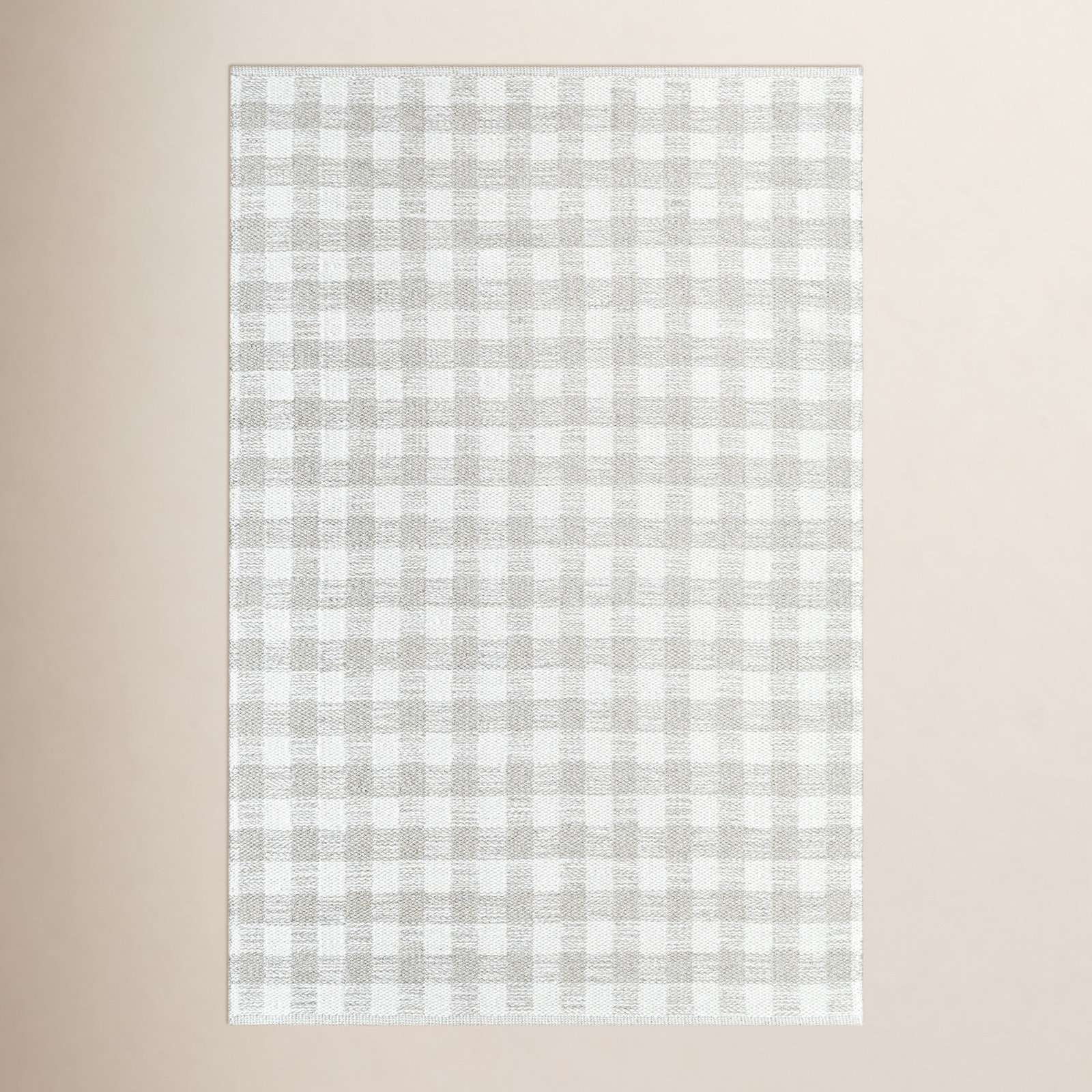 Lavande Hand-Woven Plaid Rug, Rectangle 2' x 3'