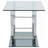 Chrome U-Shaped Glass Top Side End Table - Square Frame, Spacious Design