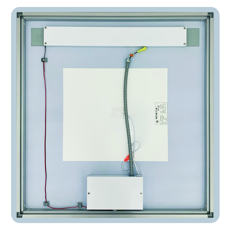 Florence Contemporary Lighted Mirror with Memory Dimmer and Defogger, 36" x 34"