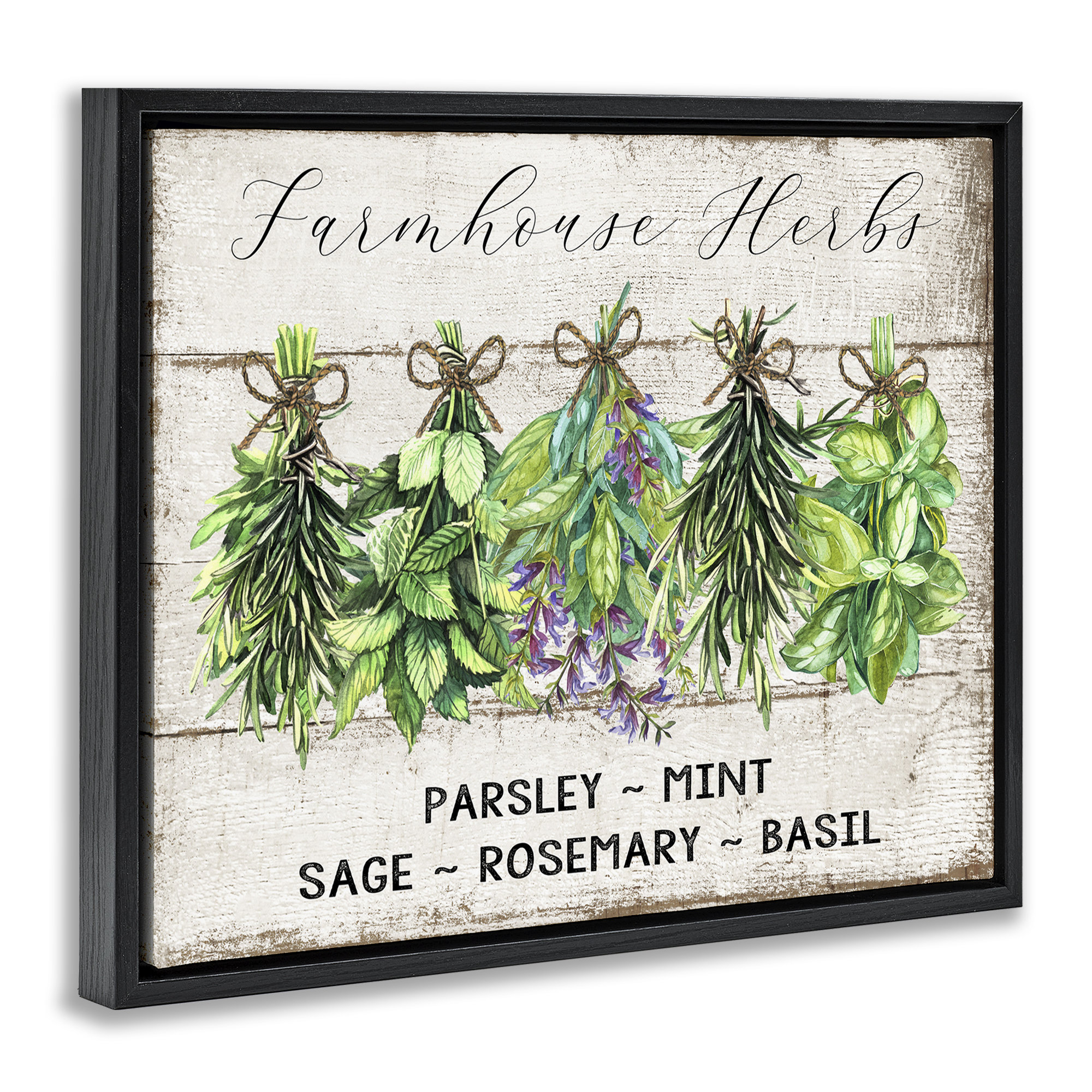 Lark Manor™ Vintage Farm Market Herbs Framed Floater Canvas Wall Art by ...