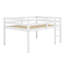 Lit mezzanine en bois avec échelle-597268897