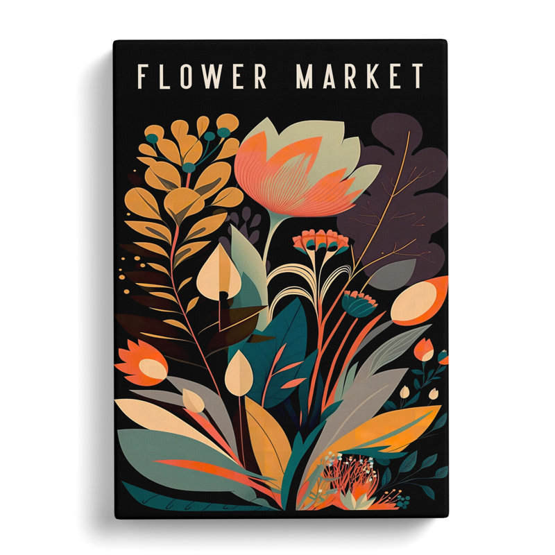 XMKTMKT-185 Contemporary Flower Market Exhibition No.7 - Wrapped Canvas