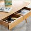 Table basse en bois massif avec tablette de rangement, facile à assembler, idéale pour la maison et le bureau, conception naturelle et durable
