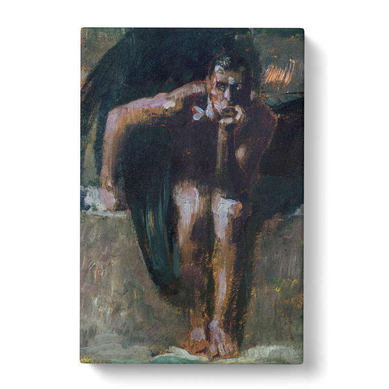 Lucifer Vol.2 by Franz Von Stuck - Wrapped Canvas Painting, 50cm H x 35cm W x 3cm D