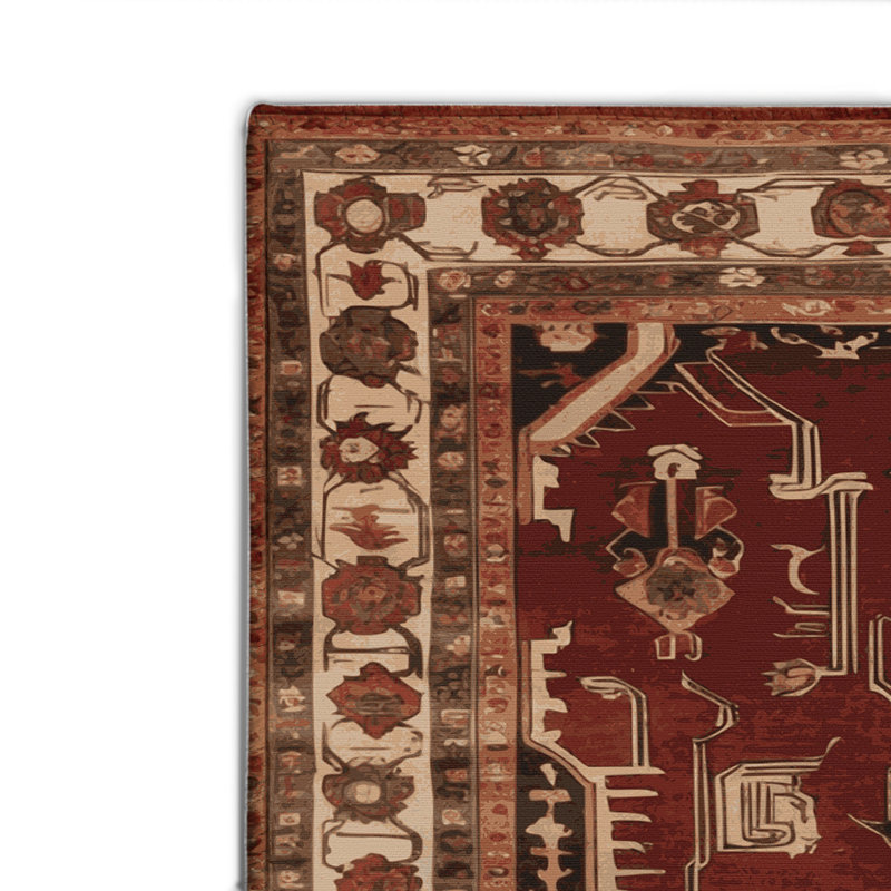 Tapis turc intérieur et extérieur brun, Rectangulaire 2 pi x 3 pi