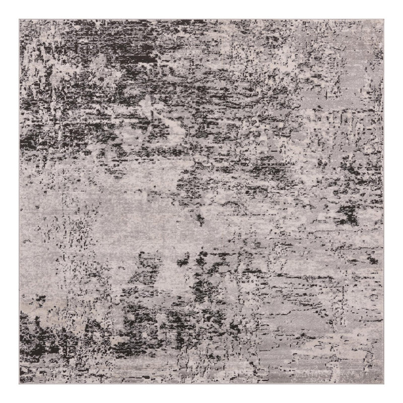 Abstract Indoor Rug, Square 7'10"