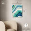 «Blue Green Abstract Agate I», art abstrait bleu sarcelle par -1817241293-1817241287