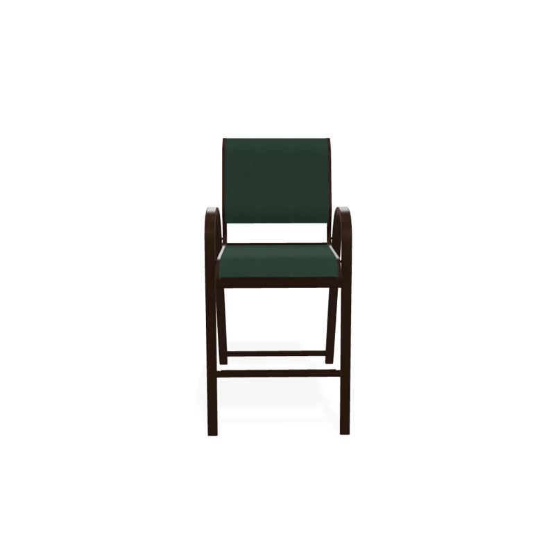 Tabouret de bar Holna, Vert forêt 22D Sunbrella® vert, Kona texturé