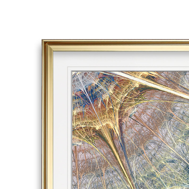 " Clockworks IV ", 16" H x 16" W x 2" D, Gold Framed