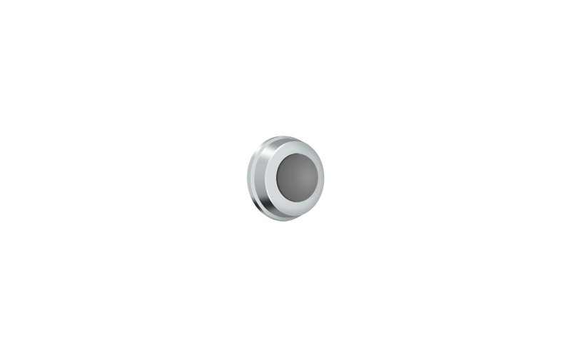 Door Stop, Polished Chrome