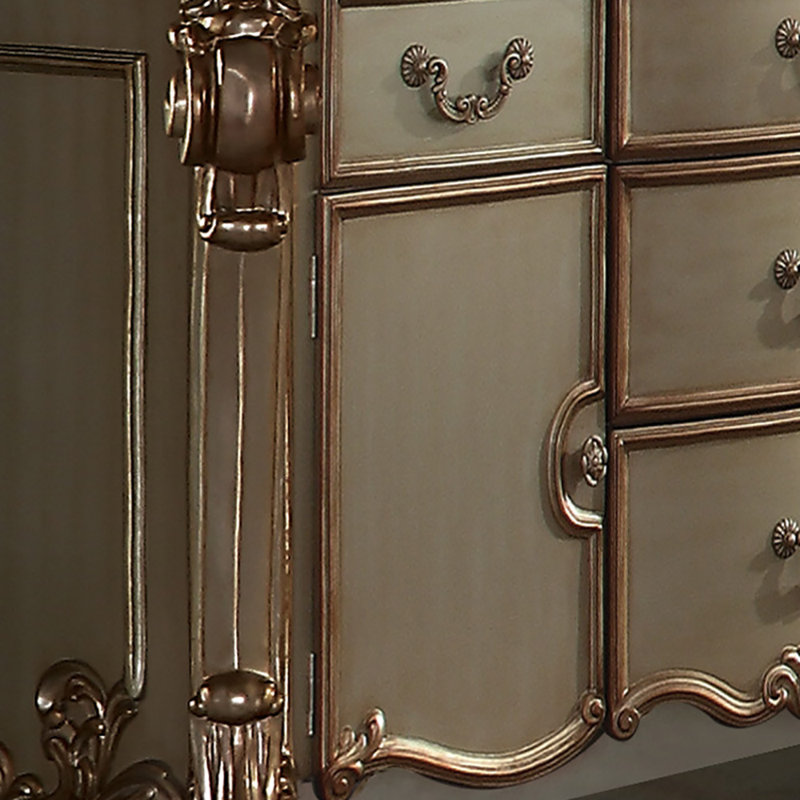 Commode 5 tiroirs Hemminger, Or Patine