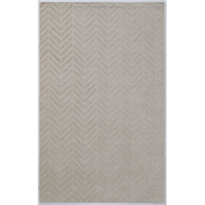 Wylde Chevron Area Rug in Ivory