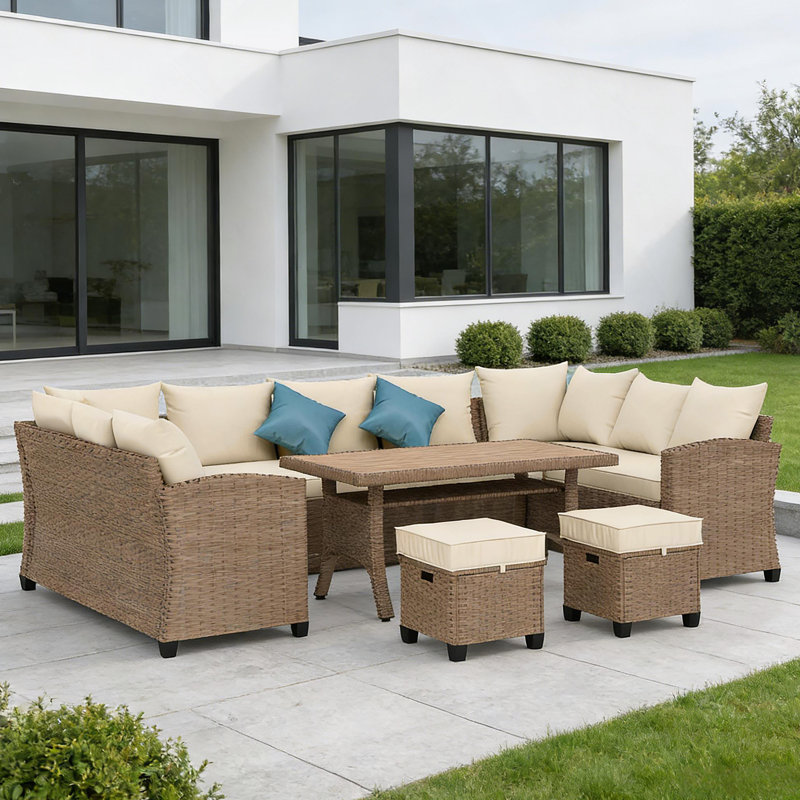 Canapé modulaire pour patio, ensemble de conversation pour l'extérieur