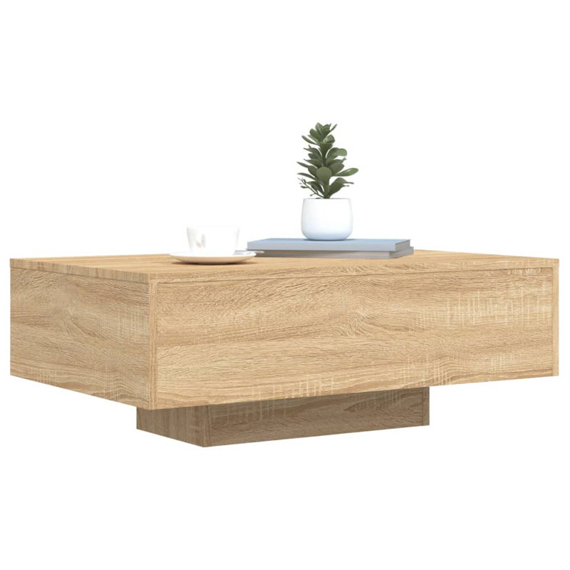 Table basse avec lumières DEL vidaXL, Chêne sonoma