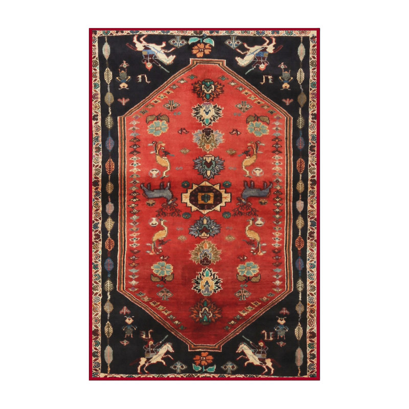 Tapis rouge à motif sud-ouest, Rectangle 5 pi x 7 pi