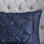 Ensemble d'édredon capitonné luxueux bleu marine 7 pièces Cal King