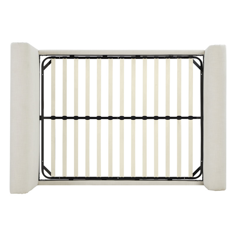 Lit-bateau tapissier Waverly, Grand lit, Lin Performance Effie