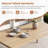 Andersonville Modern Wood-Look Metal Patio Dining Table for 6 Person with Umbrella Hole, Large 65" Outdoor Rectangular Table for Backyard & Patio