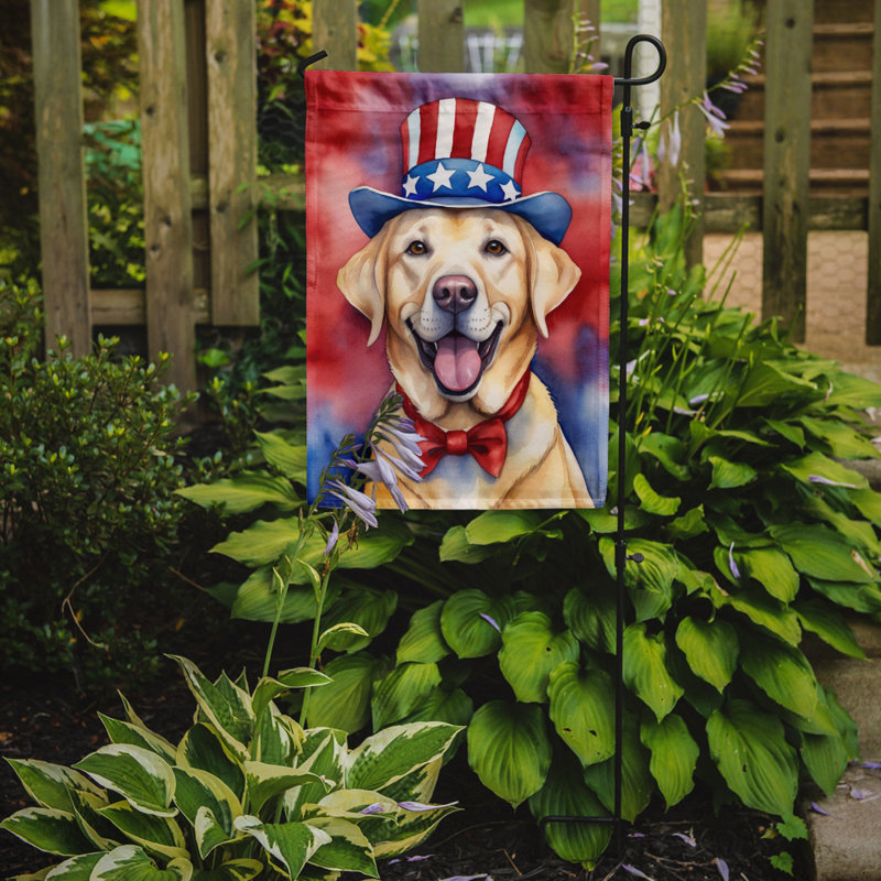 Drapeau patriotique du jardin américain, Brown/Red Labrador Retriever