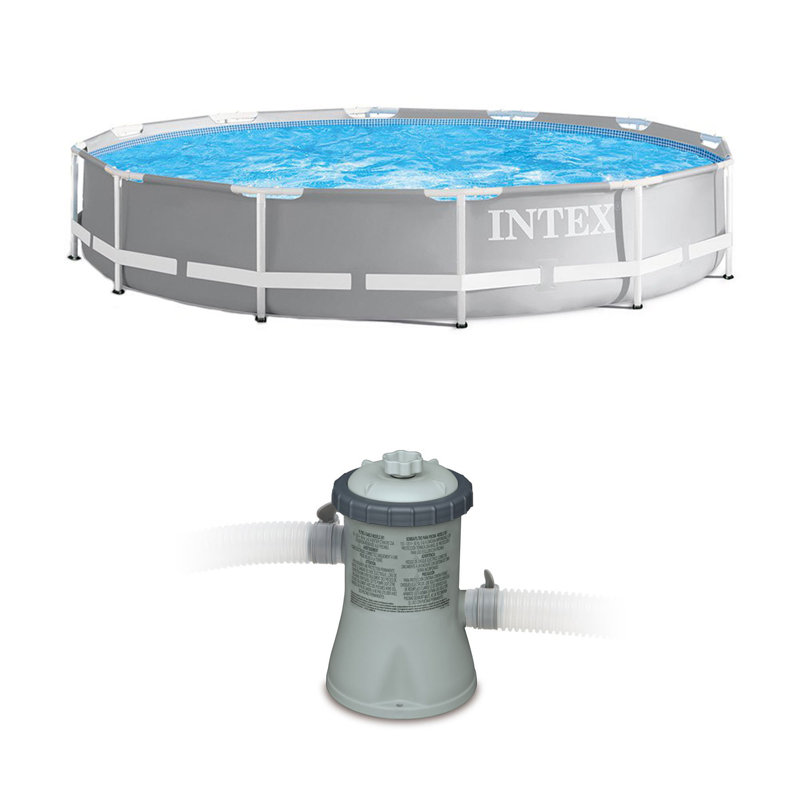 Plastic Round Frame Set Pool 30'' H x 144'' W x 144'' L