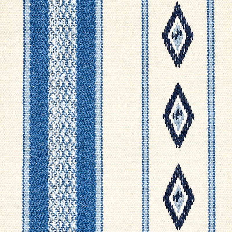 Tissu à rayures Dakota, Bleu