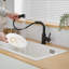 Robinet de lavabo, robinets de cuisine noirs avec douchette extractible, robinet de préparation pour mini-bar-119337222