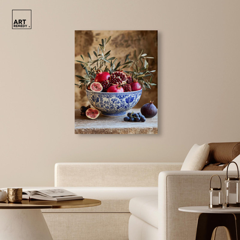 Décoration murale rétro sur toile Grape Gathering par Art Remedy, 36" H x 30" W, Toile tendue, Peinture sans cadre