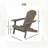 30.3" W Folding Adirondack Chair - Solid Acacia Wood Outdoor Lounge Chair - Weather Resistant Slatted Patio Seating -1564676637